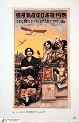 Fiesta patronales en honor de Nuestra Señora del Pilar 1912 Zaragoza
